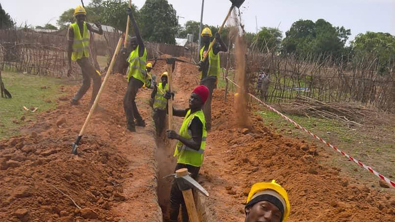 African Gabon project faus optical cable yuav rooj plaub