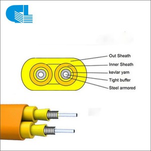 Factory Outlets Single Mode Fiber Optic -
 GJFJBV Indoor Duplex Flat Fiber Optic Cable – GL Technology