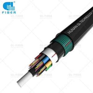 Ikoti imwe yintwaro ebyiri Ikariso-yashyinguwe Fibre Optic Cable GYTY53