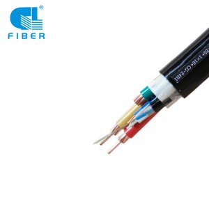 Composite/Hybrid Fiber Optic Cable Na Mkanda wa Chuma