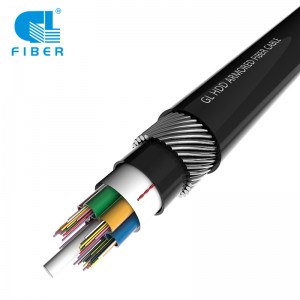 Cable de fibra óptica de dobre chaqueta blindado enterrado directo GYTA53