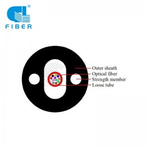 lasair-retardant a-staigh/a-muigh Lose Tube Càball fibre optic 4 cores GJXZY OS2 SM G657 Seòrsa