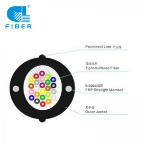 GJPFXJH Miltiple 900um drop a-staigh càball fibre optic Càball 48 cores lasair-retardant LSZH Sheath