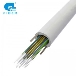 Cable de fibra óptica de caída de microtubo para interiores e exteriores 24 núcleos para cableado de edificios (GJPFXJH)