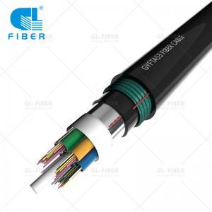 Dobre chaquetas blindadas Cabo de fibra óptica enterrado directo GYFTA53