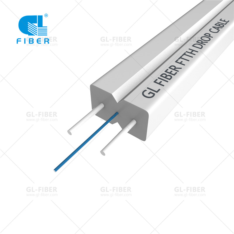 Indoor FTTH Fiber Drop Cable With Steel Wire FRP KFRP