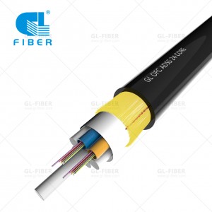24 Core Single Mode 9/125 G652D ADSS Fiber Cable For 100m Span