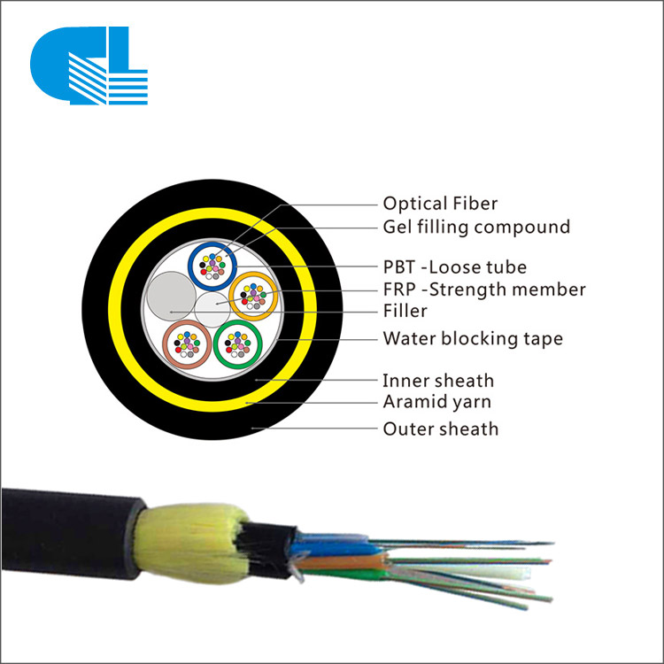 48 Core Aerial ADSS Cable All-Dielectric Self-Supporting Double Layer ADSS Fibra Optica