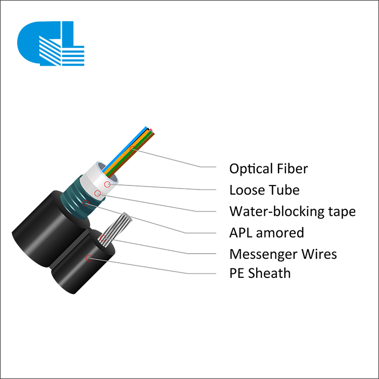 GYXTC8S Daim duab 8 Cable nrog Hlau Daim kab xev