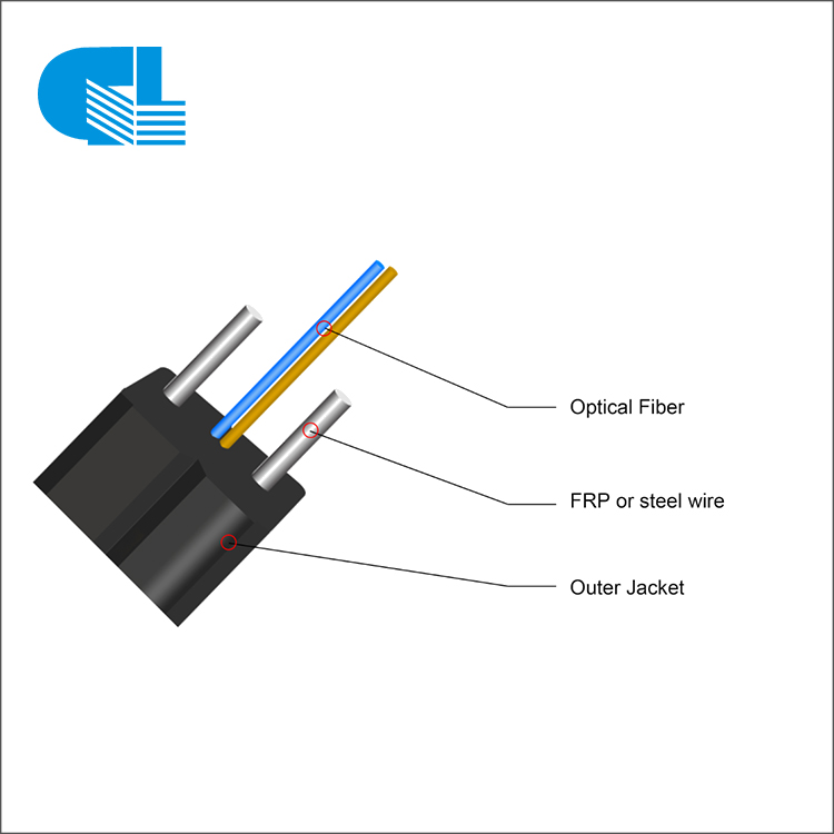 Fixed Competitive Price Cable Patch Panel -
 Single Mode 2 Core LSZH G657D FTTH Drop Cable – GL Technology